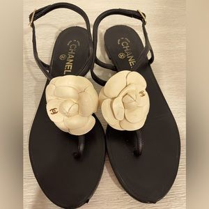 Classic Chanel Flower thong sandal.